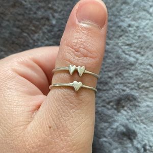 Tiny heart rings